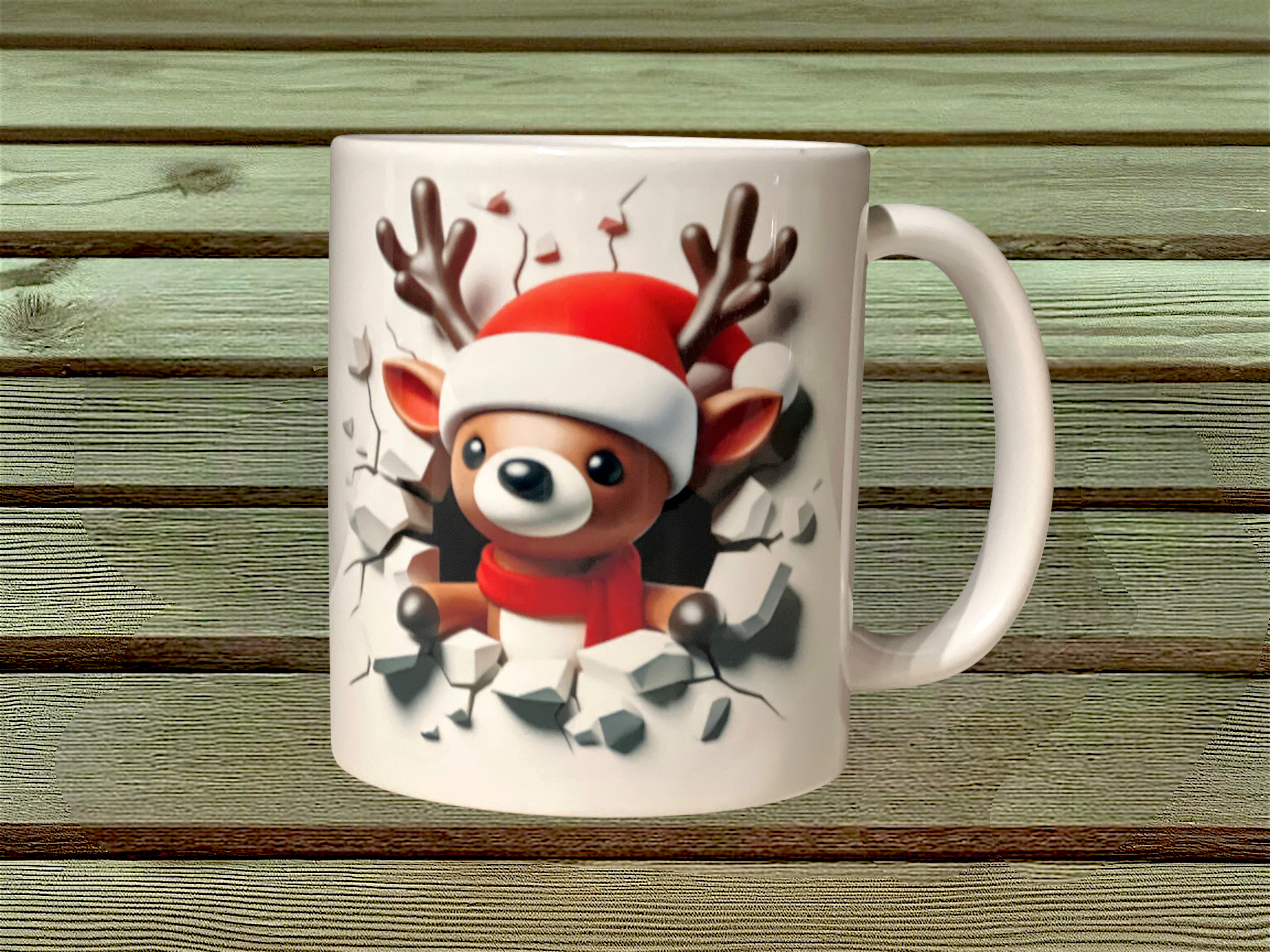 3D Rentier Tasse
