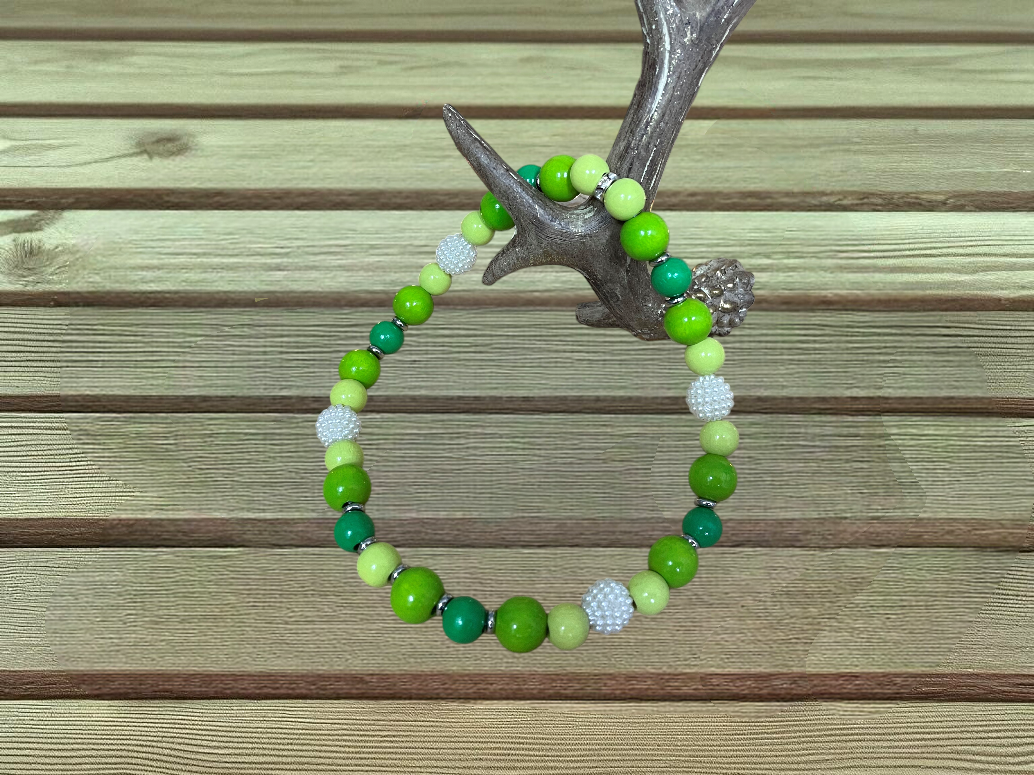 Schmuckkette für Hunde Grün-Mix